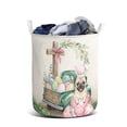 thumbnail image 1 of Easter Egg Pug Bunny Ear Welcome Spring Truck Foldable Laundry Basket Dog Lover Gifts Organizer Storage with Handles - 12002, 1 of 5