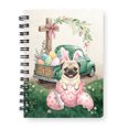 thumbnail image 1 of Easter Egg Pug Bunny Ear Welcome Spring Truck Spiral Bound Journal Dog Lover Gifts 5x7in Spiral Notebook - 12002, 1 of 5