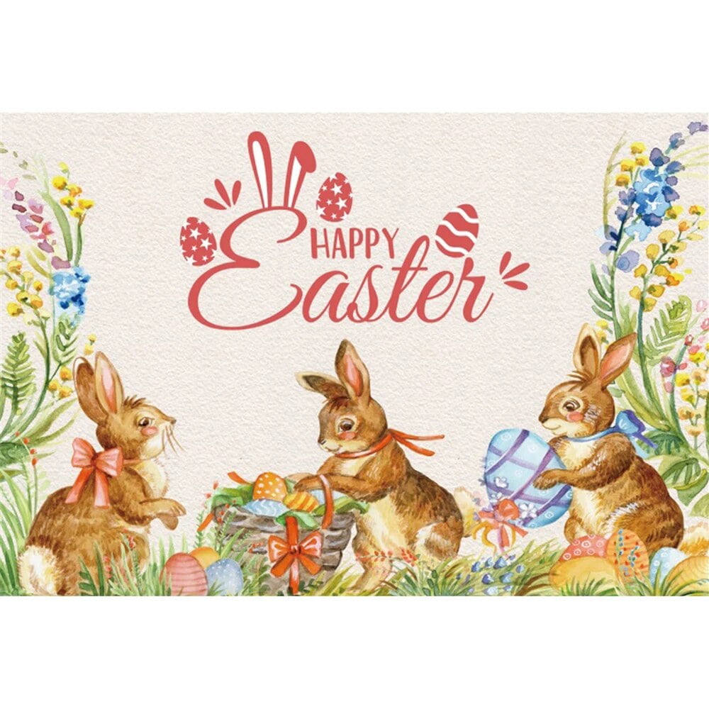 Easter Egg Rabbit Background Bonnie Rabbit Prairie Garden Resurrection ...