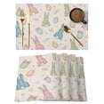 thumbnail image 1 of Easter Egg Rabbit Placemats Set of 6, Colorful Point Non-Slip Place Mats Washable Table Mats for Kitchen Dining Table Decorations Indoor/Outdoor, 1 of 9
