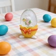 thumbnail image 1 of Easter Egg Rabbit Snow Globe Desktop Ornament, Glass Egg with Bunny Figurine, Resin Base for Home, Living Room & Easter Party Decor, 1 of 4