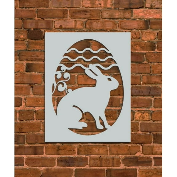 Easter Egg Rabbit Stencil