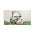 thumbnail image 1 of Easter Egg Saint Bernard Bunny Ear Welcome Spring Truck Doormat St Dog Lover Indoor Outdoor Welcome Mat - 12002, 1 of 5