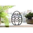 thumbnail image 1 of Heart Trio Easter Egg Decor, Minimalist Line Art Sculpture Accent, 1 of 7