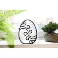 thumbnail image 1 of Abstract Waves Easter Egg Decor, Minimalist Line Art Sculpture Accent, 1 of 7