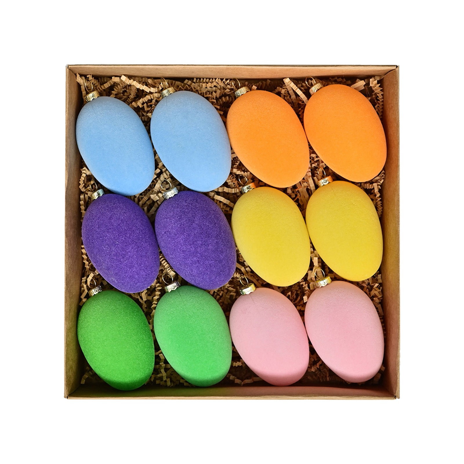 Easter Egg Set Flocking Egg Flocking Hand Painted Egg Festive