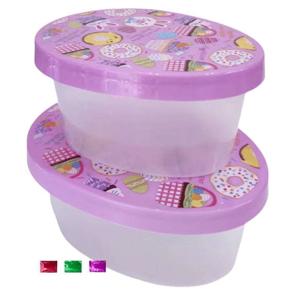 Easter Egg Shaped Containers 2PCS (1 Big-8x5.5x3.5in & 1 Small-6x4.5x3.5in) Pink Plastic Fillable Candy & Cookie Containers, Easter Treat Food Storage for Basket Stuffers Party Favors