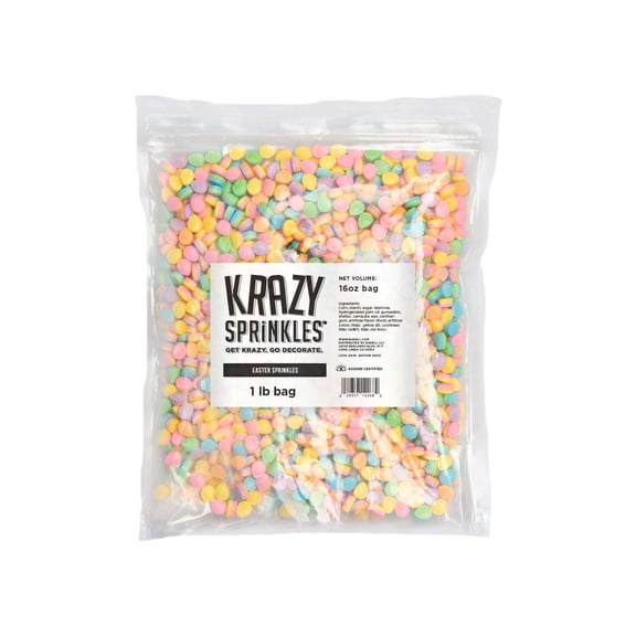 Krazy Sprinkles - Edible Easter Egg Shapes - Bold Cake Decoration, 1lb Bag