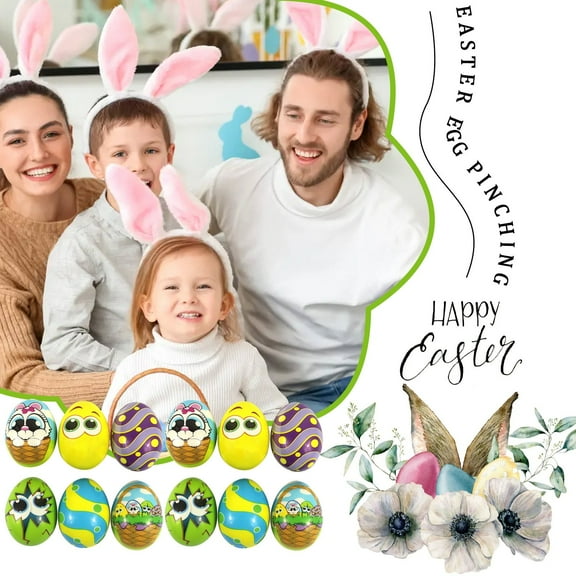 Easter Egg Squishy Set, 12-Piece Egg Squeeze Toys, Sensory Stress Relief Decorative Props For Easter Party Favors, & Teenage Fun Gift Idea