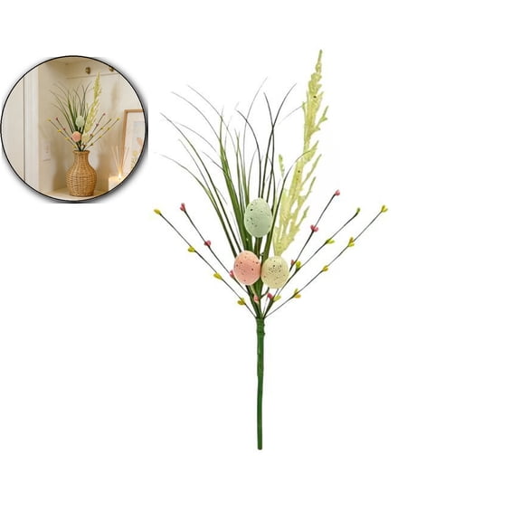 Easter Egg Stems, 16 Inch Tall Artificial Easter Picks Colorful Berry Sprays for Flower Arrangement and Home Decor