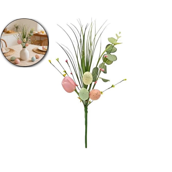 Easter Egg Stems, 16 Inch Tall Artificial Easter Picks Colorful Berry Sprays for Flower Arrangement and Home Decor