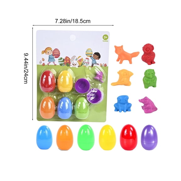 Easter Egg Surprise Toys 12 Pack with Mini Insect Figures, Trick Egg Hunt Game Set, DIY Handmade Party Favor, Plastic Discovery Eggs for Holiday Fun