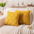 thumbnail image 1 of Easter Egg Throw Pillow Covers, 18" x 18" Soft Plush Floral Egg Pillow Covers, 3D Tufted Easter Egg Throw Pillowcase, Easter Decorative for Bedroom Sofa Home Decor - Yellow, 1 of 9