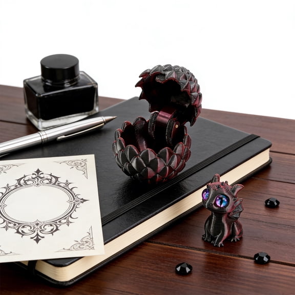 Easter Egg Toy, Hatchable Dragon Egg with Colorful Figurine, Assembled Collectible for Shelf Display, Holiday Gift for All Ages （Red）