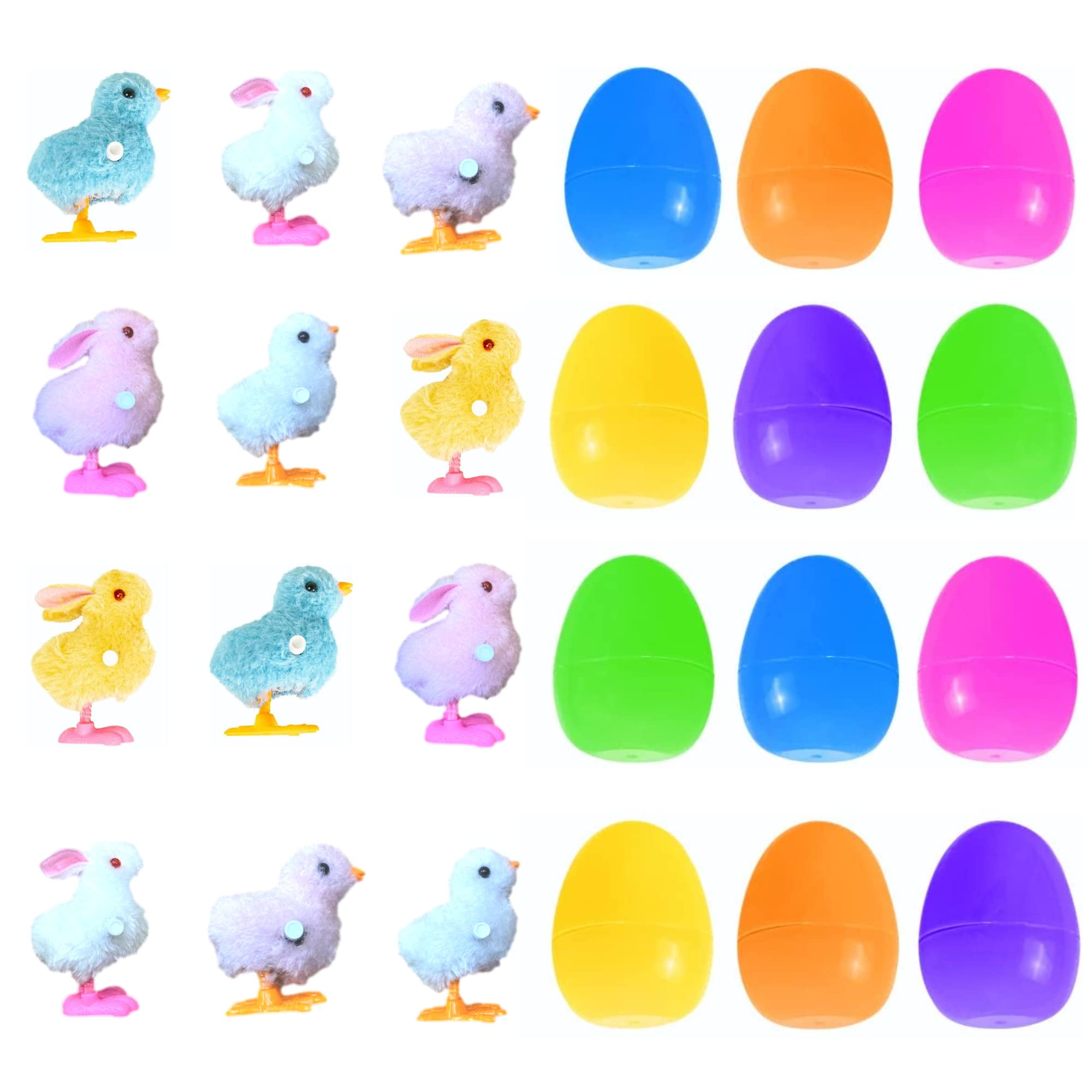 Easter Egg Toys with Wind Up Toys Inside 12 Pack Hopping Easter