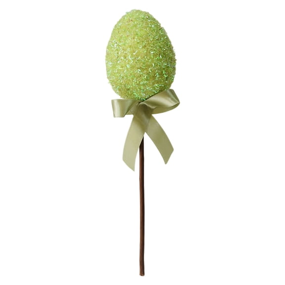 Easter Egg Tree Branches Artificial Easter Stems with Glitter Eggs and Ribbon Bow Easter Colorful Egg Picks for Floral Arrangement Home Table Centerpiece Vase Decor