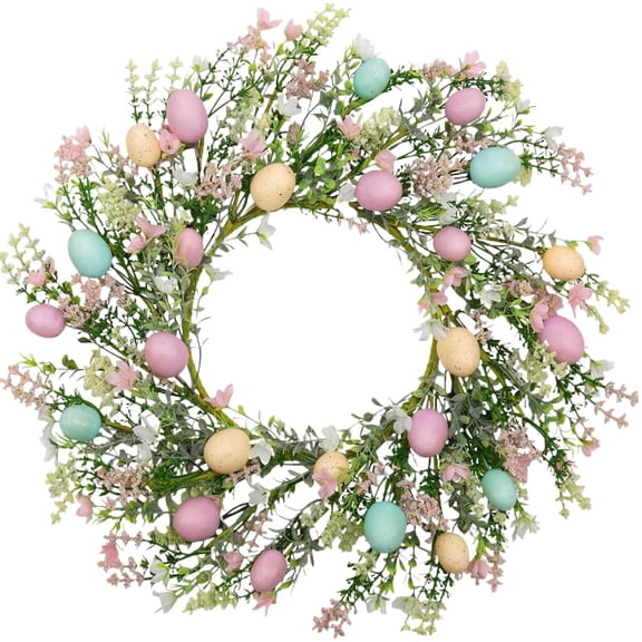 Easter Egg Wreath Ring Spring Home Pendant Ornament for Doors Windows Wall Hanging Decorative Vine Strips Furnishings