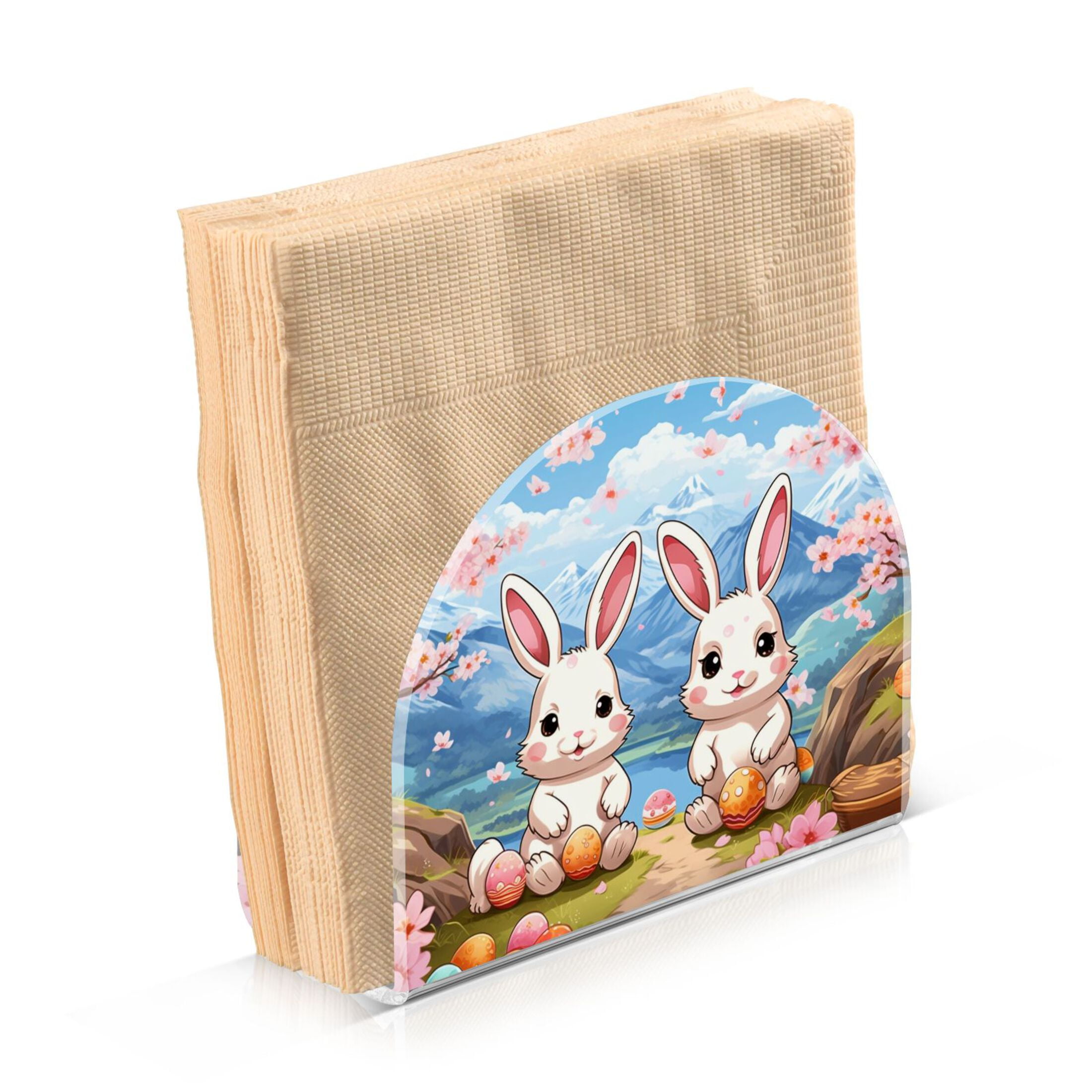 Rabbit Napkin Holder - Light Luxury Square Tissue Dispenser For Home & Restaurant