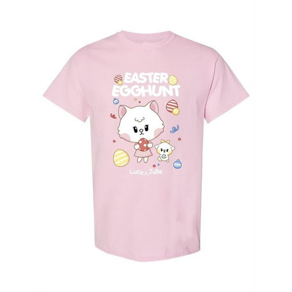 Easter Egghunt. Lucy And Julie T-Shirt Women -Electural Designs, Female Large