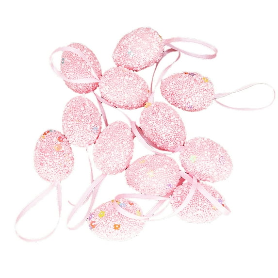 Easter Eggs- 12 Pack Easter Egg Ornament Easter Colorful Egg Printed Bright Easter Eggs Foam Easter Tree Decoration For Easter Spring Party Favors Supplies