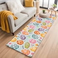 thumbnail image 1 of Easter Eggs 2'x6' Runner Rugs for Hallway Kitchen Bedside Non Slip, Colorful Eggs Spring Flowers Leaves Rustic Blue Entryway Rug Runners with Rubber Backing, Long Carpet Runner for Laundry Room, 1 of 8
