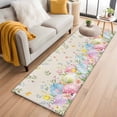 thumbnail image 1 of Easter Eggs 2'x6' Runner Rugs for Hallway Kitchen Bedside Non Slip Washable, Spring Daisy Eucalyptus Leaves Rustic Burlap Entryway Rug Runners with Rubber Backing, Long Carpet Runner for Laundry Room, 1 of 8