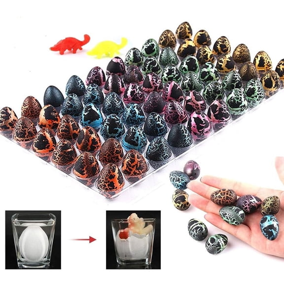 Easter Eggs 24 Pack Dinosaur Eggs Easter Hatching Dinosaur Egg Toys That Hatch in Water Easter Basket Stuffers for Girls Boys Kids Indoor outdoor Easter Birthday Party Favors%20(Mini)