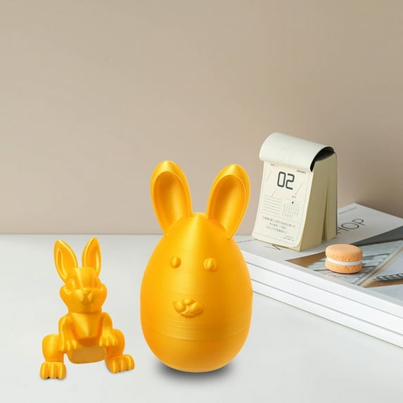 Easter Eggs,3D Printed Bunny Egg, Easter Gifts Plastic Easter Eggs for Kids/Teens, Easter Toys Prefilled Easter Eggs with Cute Bunny Easter Party Supplies