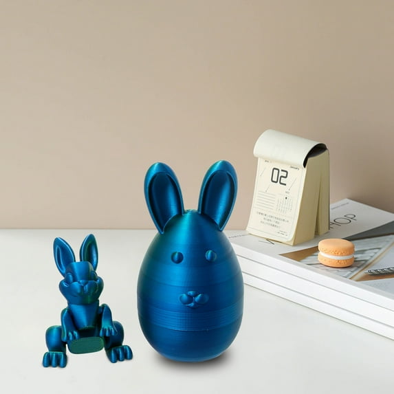 Easter Eggs,3D Printed Bunny Egg, Easter Gifts Plastic Easter Eggs for Kids/Teens, Easter Toys Prefilled Easter Eggs with Cute Bunny Easter Party Supplies