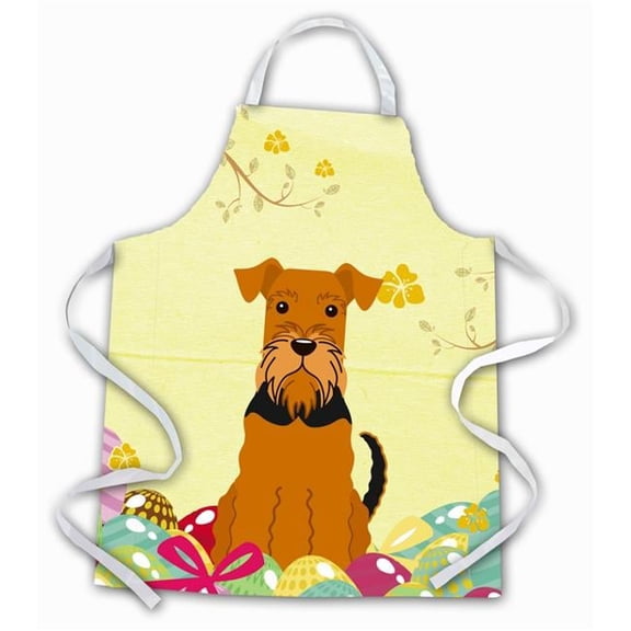 Easter Eggs Airedale Apron