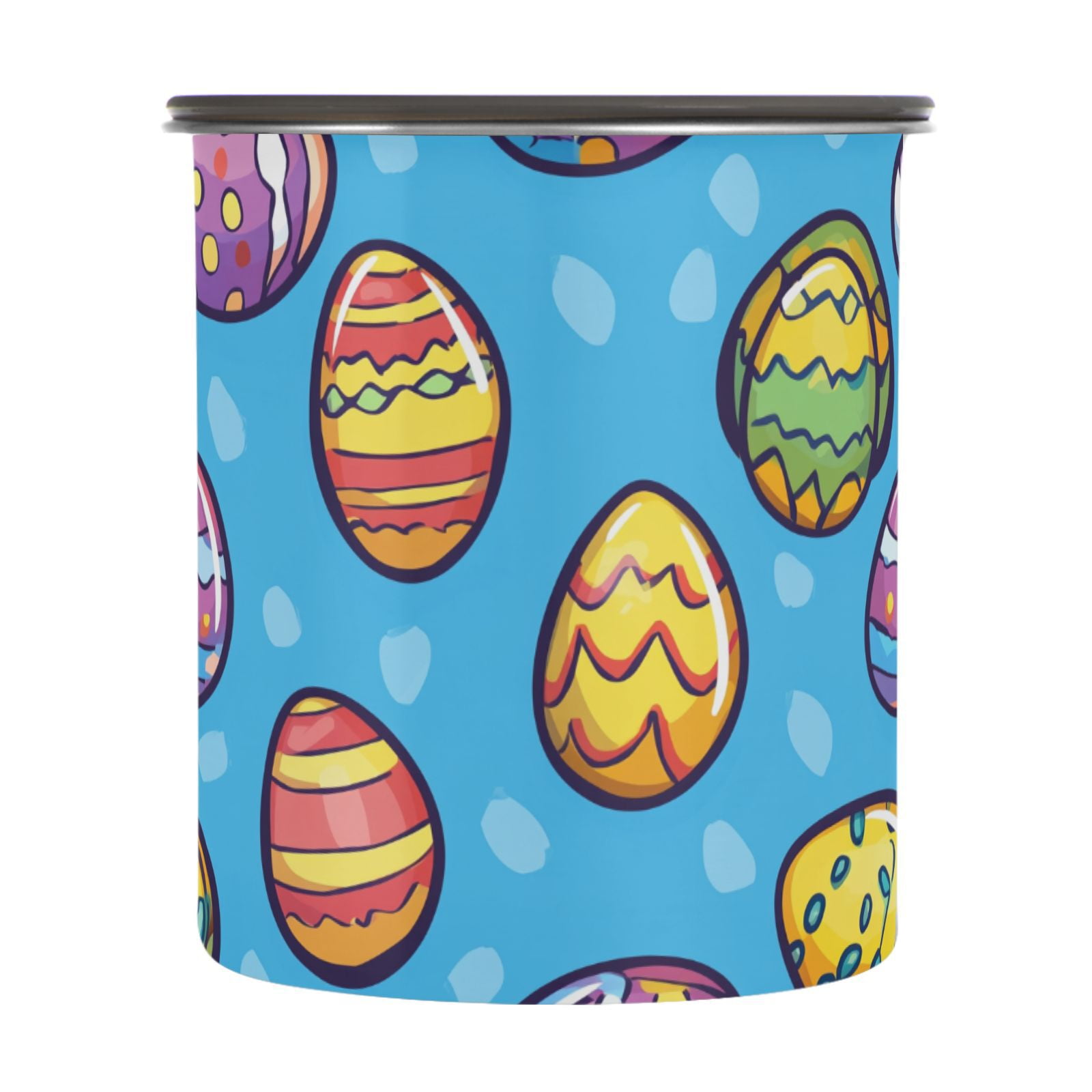 Easter Eggs Airtight Coffee Bean Canister 30oz Food Storage Containers with Lids For Gournd, Tea, Sugar, Flour, Rice, Cereal, Candy Cookie Jar