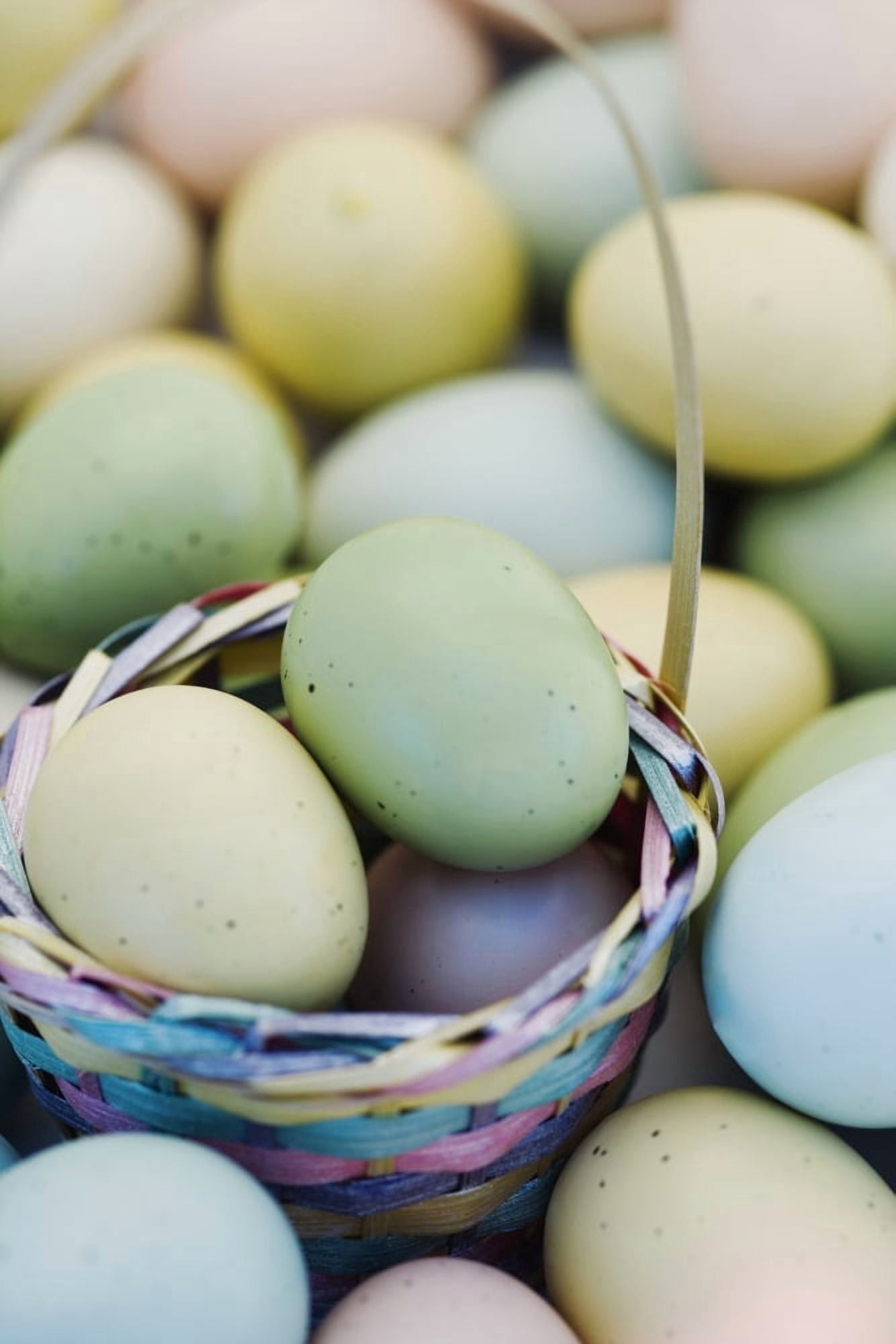 Easter Eggs And Basket Canvas Art - Darren Greenwood Design Pics (12 x 18)