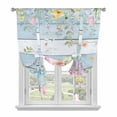 thumbnail image 1 of Easter Eggs Balloon Curtains for Windows, Bedroom Curtains 54 Inch Length, Spring Daisy Eucalyptus Leaves Light Blue Wood Tie Up Curtains Panels Thermal Insulated Bathroom Curtains Window 42"x54", 1 of 8