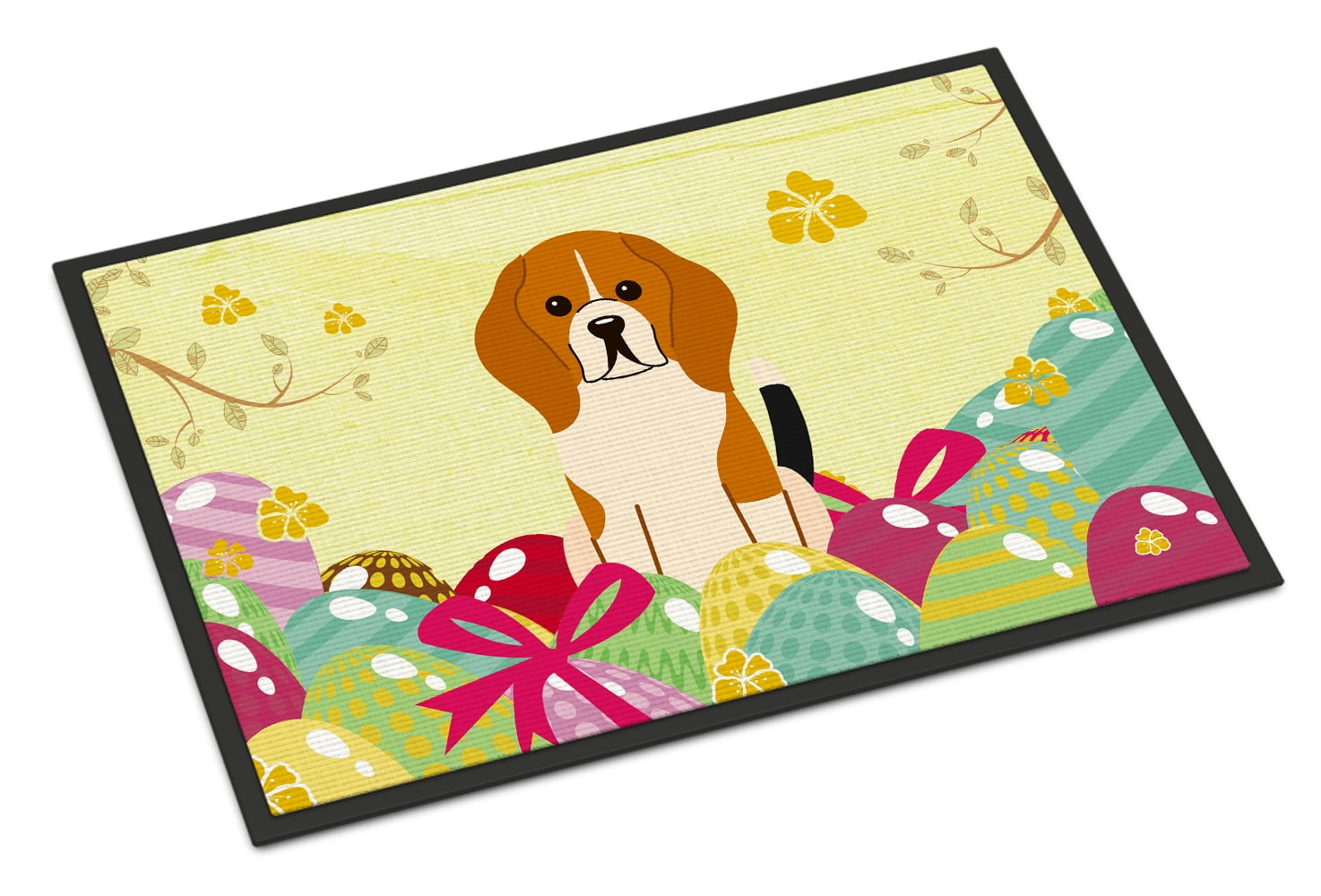 Easter Eggs Beagle Tricolor Door Mat