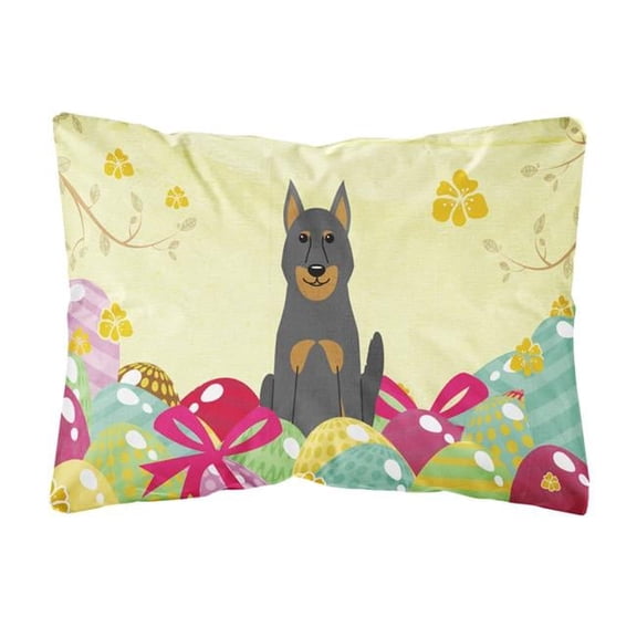 Easter Eggs Beauce Shepherd Dog Canvas Fabric Decorative Pillow