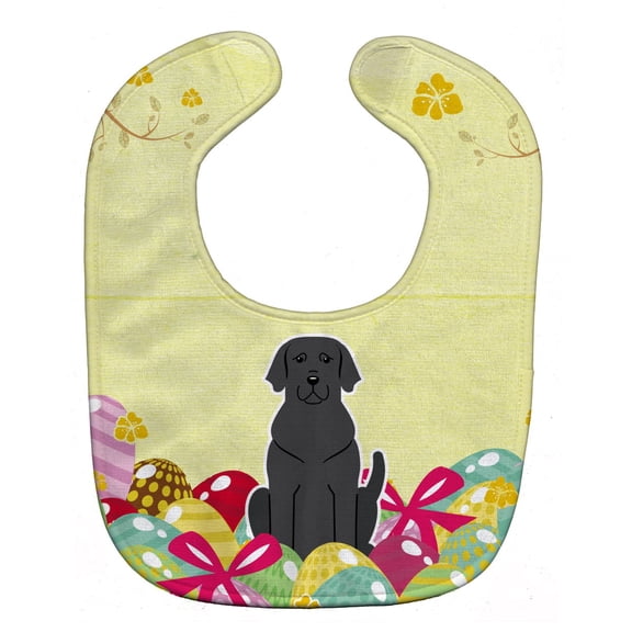 Easter Eggs Black Labrador Baby Bib