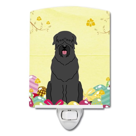 Easter Eggs Black Russian Terrier Ceramic Night Light