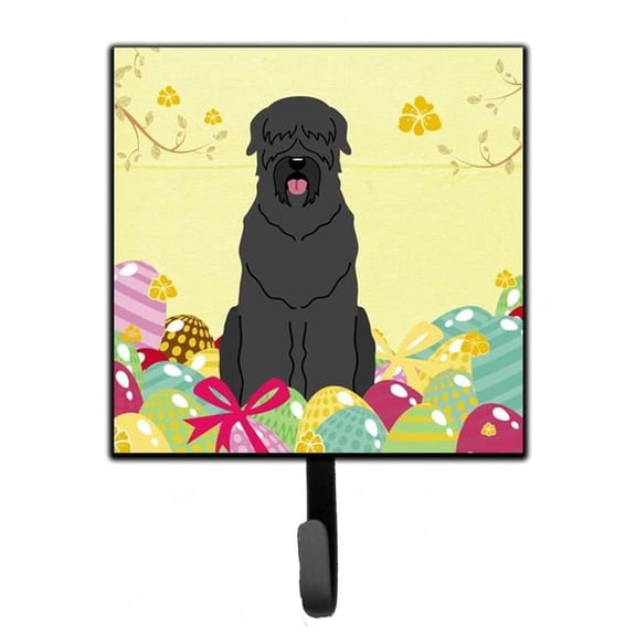 Easter Eggs Black Russian Terrier Leash or Key Holder