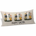 thumbnail image 1 of Easter Eggs Body Pillow Covers 20"x60", Rabbit Spring Botanical Wildflowers Bunny Beige Soft Brushed Microfiber Breathable Throw Pillow Covers, Pillowcase with Zipper for Couch Sofa Bedroom, 1 of 9