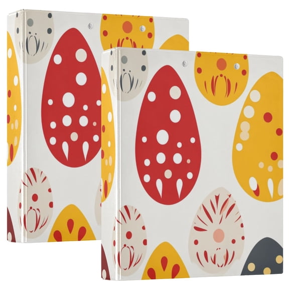 Easter Eggs Bohomia 3 Ring Binders 1.5 inch Hardcover File Folders with Interior Pockets A4 Size Organizer for School Office Hospital
