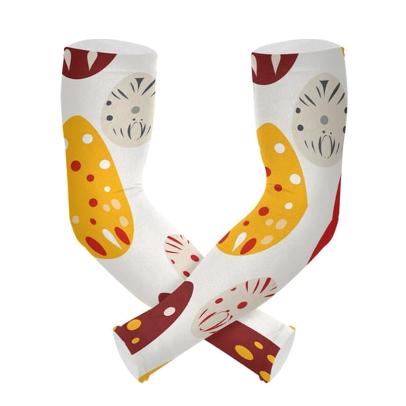 Easter Eggs Bohomia Gardening Sleeves UV Sun Protection Cooling Arm Sleeves Anti-Scratch Farmers Sleeves for Women Men