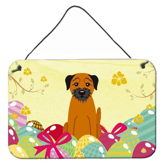 Easter Eggs Border Terrier Wall or Door Hanging Prints