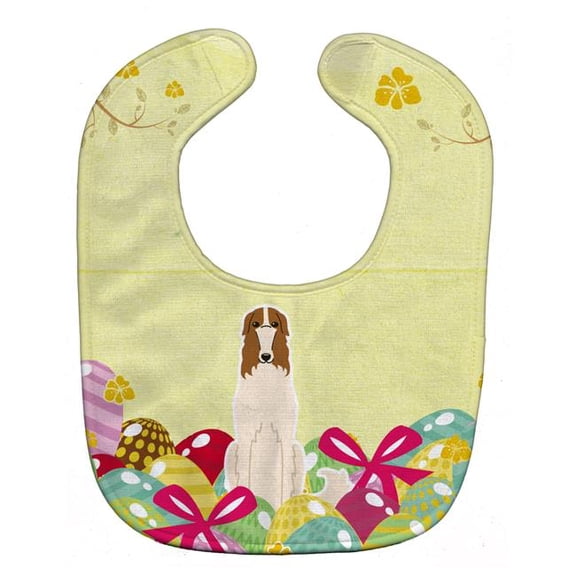 Easter Eggs Borzoi Baby Bib