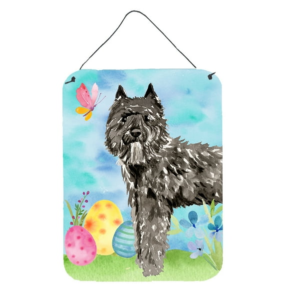 Easter Eggs Bouvier des Flandres Wall or Door Hanging Prints