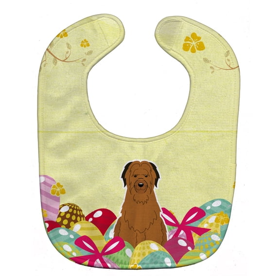 Easter Eggs Briard Brown Baby Bib