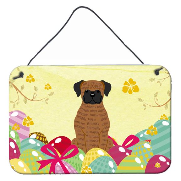 Easter Eggs Brindle Boxer Wall or Door Hanging Prints