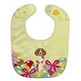 thumbnail image 1 of Easter Eggs Brittany Spaniel Baby Bib, 1 of 3