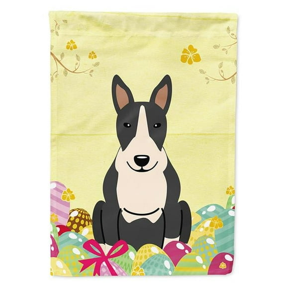 Easter Eggs Bull Terrier Black White Garden Size Flag