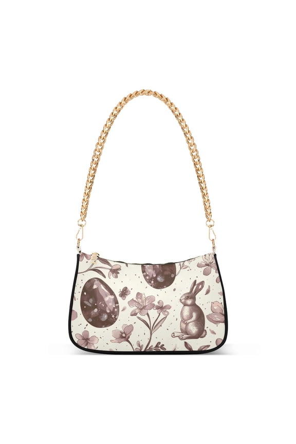 Easter Eggs BunniesWomen Small Shoulder Bag Crossbody Tote Hobo Bags Purse Clutch Handbags with Chain Strap for Women