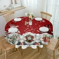 thumbnail image 1 of Watercolor Flowers Leaves Vintage Round Table Cloth Waterproof Wedding Holiday Tablecloth Coffee Table Decor Table Cover, 1 of 6